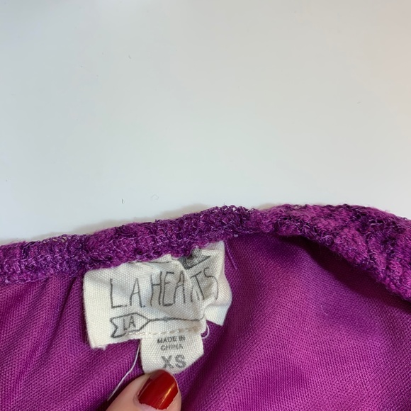 PacSun purple laced cropped halter top - Picture 3 of 3